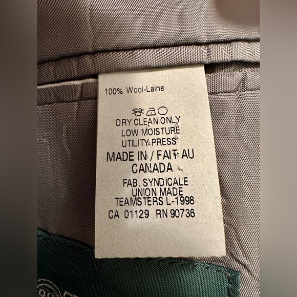 Calvin Klein Wool Vtg Mens Gray Dogstooth Tweed 3 Button Suit
Sports Coat 42R - Picture 4 of 12